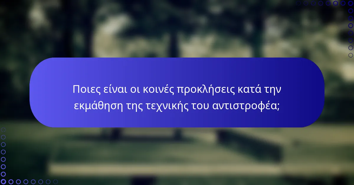 Ποιες είναι οι κοινές προκλήσεις κατά την εκμάθηση της τεχνικής του αντιστροφέα;